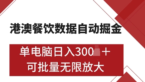 港澳数据全自动掘金，单电脑日入5张，可矩阵批量无限操作【仅揭秘】-网创星球