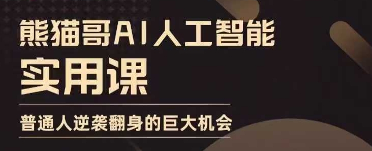 AI人工智能实用课，实在实用实战，普通人逆袭翻身的巨大机会-网创星球