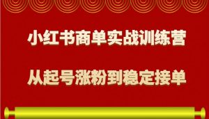 小红书商单实战训练营，从0到1教你如何变现，从起号涨粉到稳定接单，适合新手-网创星球