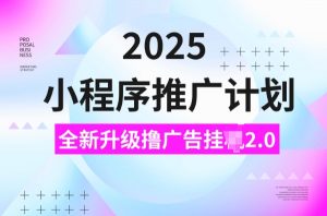 2025小程序推广计划，撸广告挂JI3.0玩法，日均5张【揭秘】-网创星球