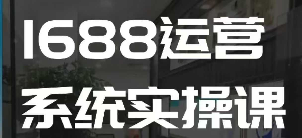 1688高阶运营系统实操课，快速掌握1688店铺运营的核心玩法-网创星球