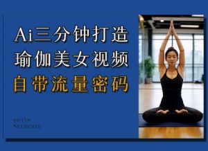 Ai3分钟打造瑜伽美女视频，自带流量密码-网创星球