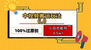 中视频搬运玩法6.0，利用软件双重去重，100%过原创，小白也能月入5w+-网创星球