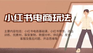 小红书电商玩法:带货/选品/找素材/裂变/数据分析/供应商/发货/售后/开店思维等-网创星球