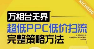超低PPC低价扫流完整策略方法,最新低价扫流底层逻辑,万相台无界低价扫流实战流程方法-网创星球