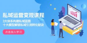 私域运营变现课程,3大体系构建私域蓝图,十大模型解锁私域引流转化秘诀-网创星球