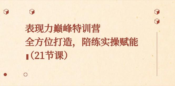 表现力巅峰特训营，全方位打造，陪练实操赋能（21节课）-网创星球