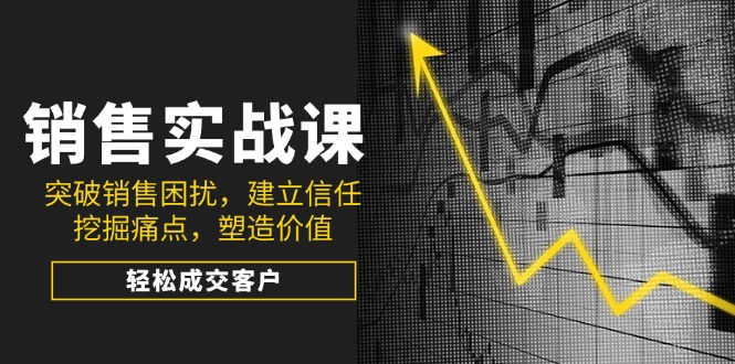 销售实战课，突破销售困扰，建立信任，挖掘痛点，塑造价值，轻松成交客户-网创星球