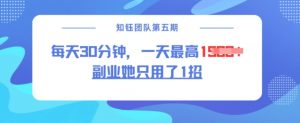 副业她只用了1招，每天30分钟，无脑二创，一天最高1.5k-网创星球