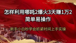 怎样利用哪吒2爆火3天赚1万2简单易操作新手小白秒学会抓紧时间上手实操-网创星球