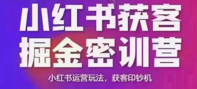 小红书获客掘金线下课，录音+ppt照片，小红书运营玩法，获客印钞机-网创星球