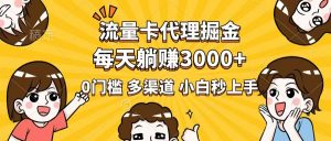 流量卡代理掘金,0门槛,每天躺赚3000+,多种推广渠道,新手小白轻松上手-网创星球