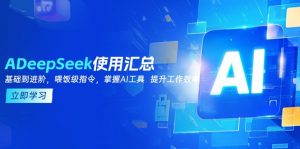 DeepSeek使用汇总,基础到进阶,提示词技巧,掌握AI工具 提升工作效率-网创星球