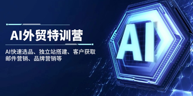 AI外贸特训营：AI快速选品、独立站搭建、客户获取、邮件营销、品牌营销等-网创星球