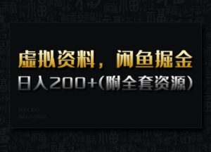 虚拟资料，闲鱼掘金，日入200+(详细教程+全套资源)-网创星球