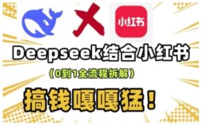 deepseek+小红书打造流量生产线实操课,0到1全流程拆解,搞钱嘎嘎猛-网创星球