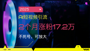 2025AI短视频引流，2个月涨粉17.2万，不死号，可放大-网创星球