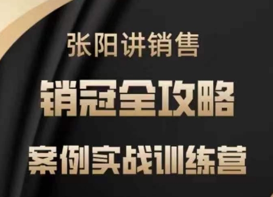 张阳讲销售实战训练营，​案例实战训练，销冠全攻略-网创星球