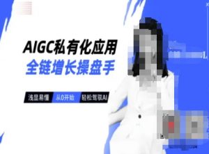 AIGC私有化应用全链增长操盘手，浅显易懂，从0开始轻松，驾驭AI-网创星球