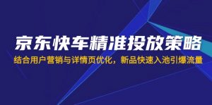 京东快车精准投放策略，结合用户营销与详情页优化，新品快速入池引爆流量-网创星球