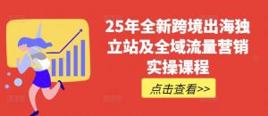 25年全新跨境出海独立站及全域流量营销实操课程,跨境电商独立站TIKTOK全域营销普货特货玩法大全-网创星球