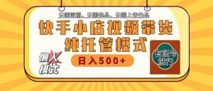 快手小店托管带货 2025新风口 批量自动剪辑爆款 月入5000+ 上不封顶-网创星球