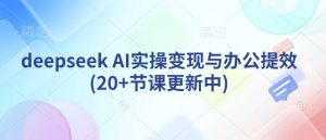 deepseek AI实操变现与办公提效(20+节课更新中)-网创星球