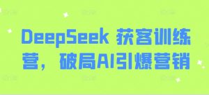 DeepSeek 获客训练营，破局AI引爆营销-网创星球