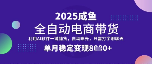 全网首发【闲鱼全自动电商带货】三年磨一剑，一朝露锋芒，单月稳定变现8k+【揭秘】-网创星球