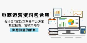 电商运营资料包合集，含抖音/淘宝/京东多平台方案，数据报表、营销策略等-网创星球