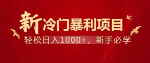 项目名称：每天一小时，轻松到手1000，冷门赚钱项目！-网创星球