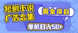 短剧小说合集广告掘金项目，单机日入50+-网创星球