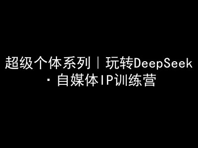 超级个体系列，玩转DeepSeek·自媒体IP训练营，deepseek教程-网创星球