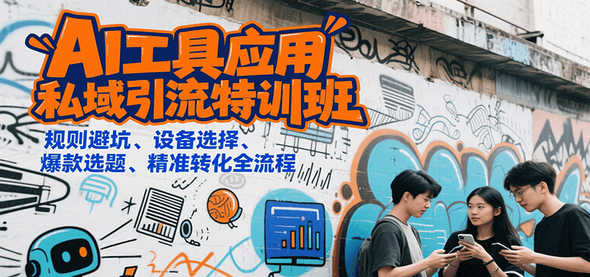 AI工具应用私域引流特训班，规则避坑、设备选择、爆款选题、精准转化全流程-网创星球