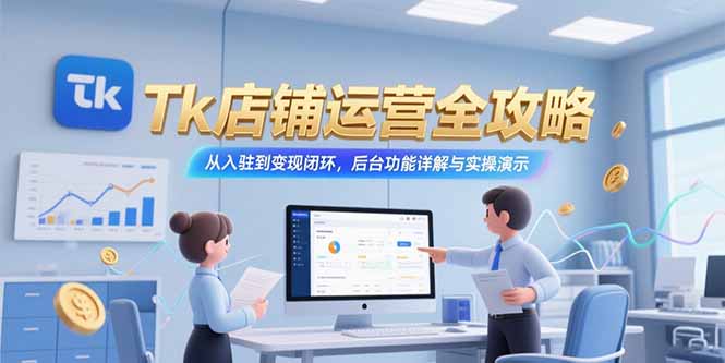 Tk店铺运营全攻略，从入驻到变现闭环，后台功能详解与实操演示-网创星球