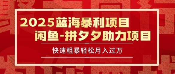 2025 最新闲鱼蓝海暴利项目 快速粗暴让你月入过1W不是梦，保姆级教程【揭秘】-网创星球