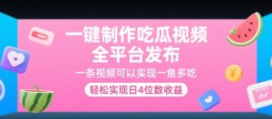 一键制作吃瓜视频，全平台发布，一条视频可以实现一鱼多吃，轻松实现日4位数收益【揭秘】-网创星球