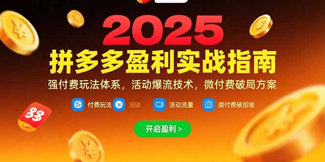 拼多多盈利实战指南，强付费玩法，活动爆流技术，微付费破局方案(更新7月-网创星球