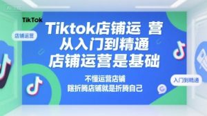 Tiktok店铺运营从入门到精通，店铺运营是基础，不懂运营店铺，瞎折腾店铺就是折腾自己-网创星球