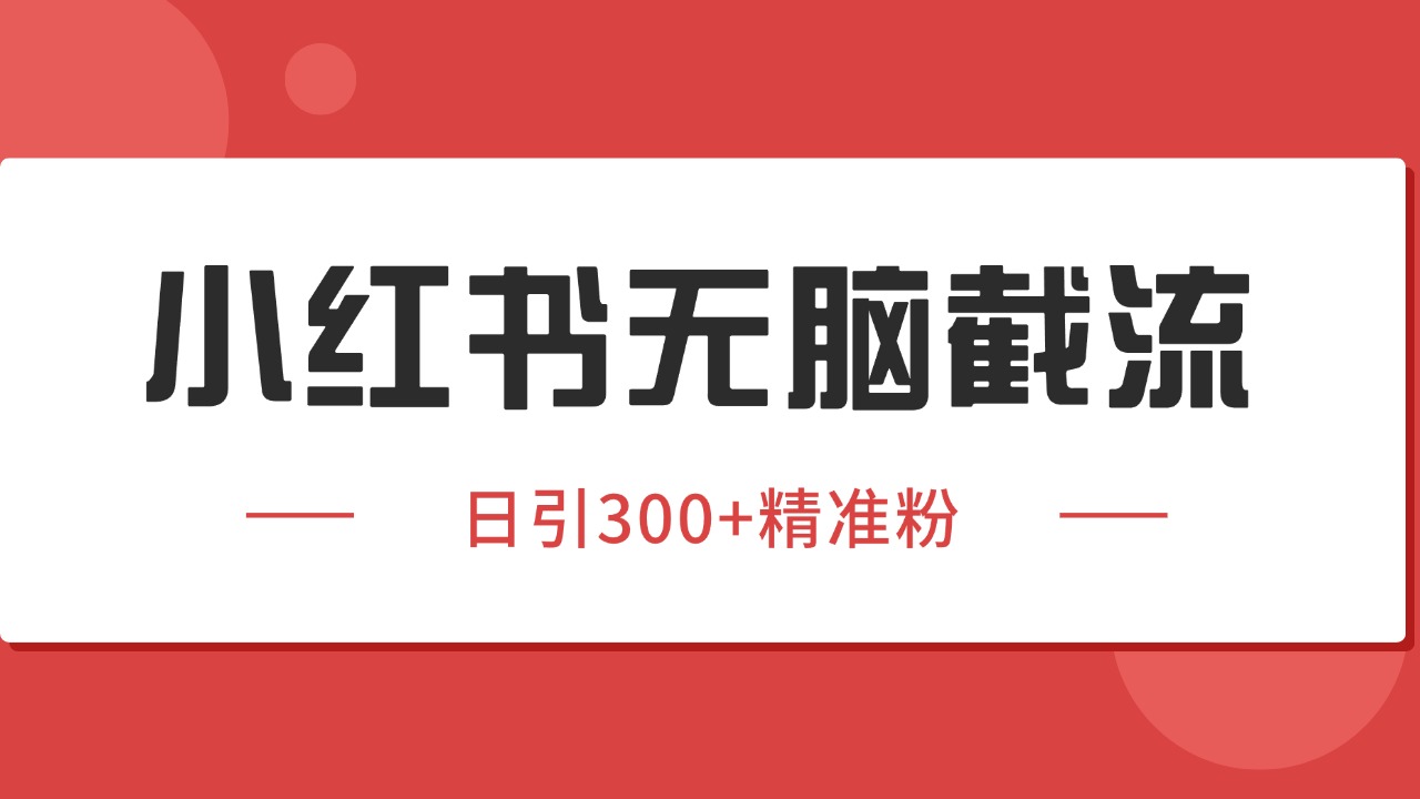 小红书截流同行客源，独家野路子获客玩法 日引200+暴力获客-网创星球