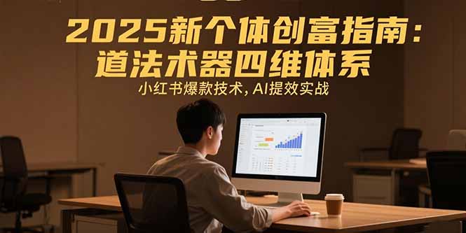 2025新个体创富指南：道法术器四维体系，小红书爆款技术，AI提效实战-网创星球