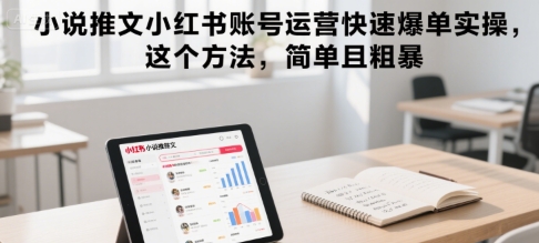 小说推文小红书账号运营快速爆单实操，这个方法，简单且粗暴-网创星球