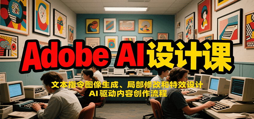 Adobe AI设计课：文本指令图像生成、局部修改和特效设计，AI驱动内容创作流程-网创星球