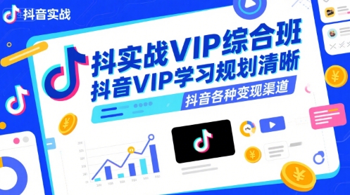 抖音实战VIP综合班，抖音VIP学习规划请晰抖音各种变现渠道-网创星球