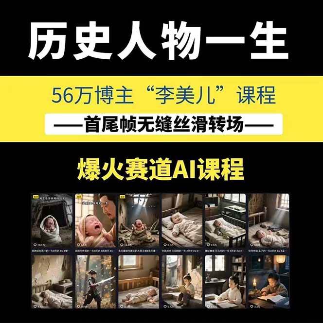 图片[1]-AI历史人物短视频创作，含IP打造、首尾帧无缝转场、智能体视频制作等核心教学内容-网创星球
