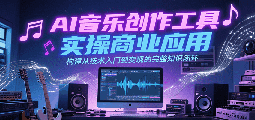 AI音乐创作工具实操商业应用，构建从技术入门到变现的完整知识闭环-网创星球
