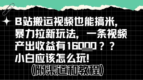 b站掘金计划？搬运视频也能挣拉新的收益，小白应该怎么玩！-网创星球