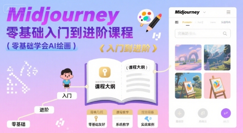 midjourney零基础入门到进阶课程，零基础学会AI绘画-网创星球