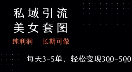 私域卖套图每天3-5单   每单利润99-2张+-网创星球
