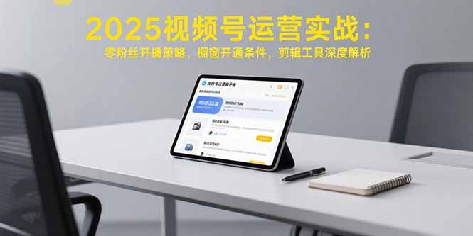 2025视频号运营实战：零粉丝开播策略，橱窗开通条件，剪辑工具深度解析-网创星球